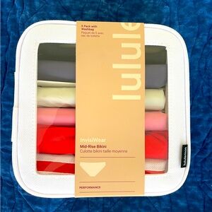 lululemon InvisiWear Mid-Rise Bikini Underwear 5 Pack